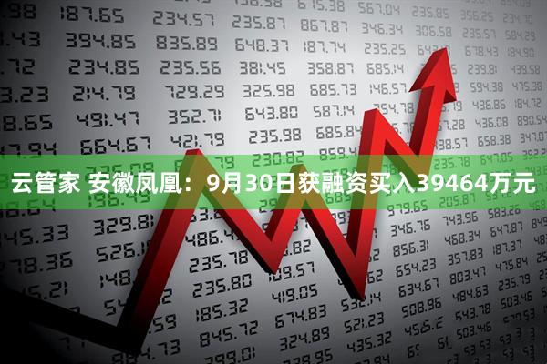 云管家 安徽凤凰：9月30日获融资买入39464万元